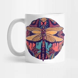 Retro Triad Circle of the Dragonfly Mug